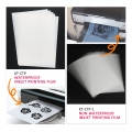 Vattentät bläckstråleskrivare med transparenstryck Polyester PET-film i rulle A3 A4 för positiv silkscreentryck 