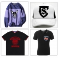 billiga anpassade screentryckta designer plastisol stryk-på klädetikettklistermärke överföringstryck 3d flock värmeöverföring för t-shirt 